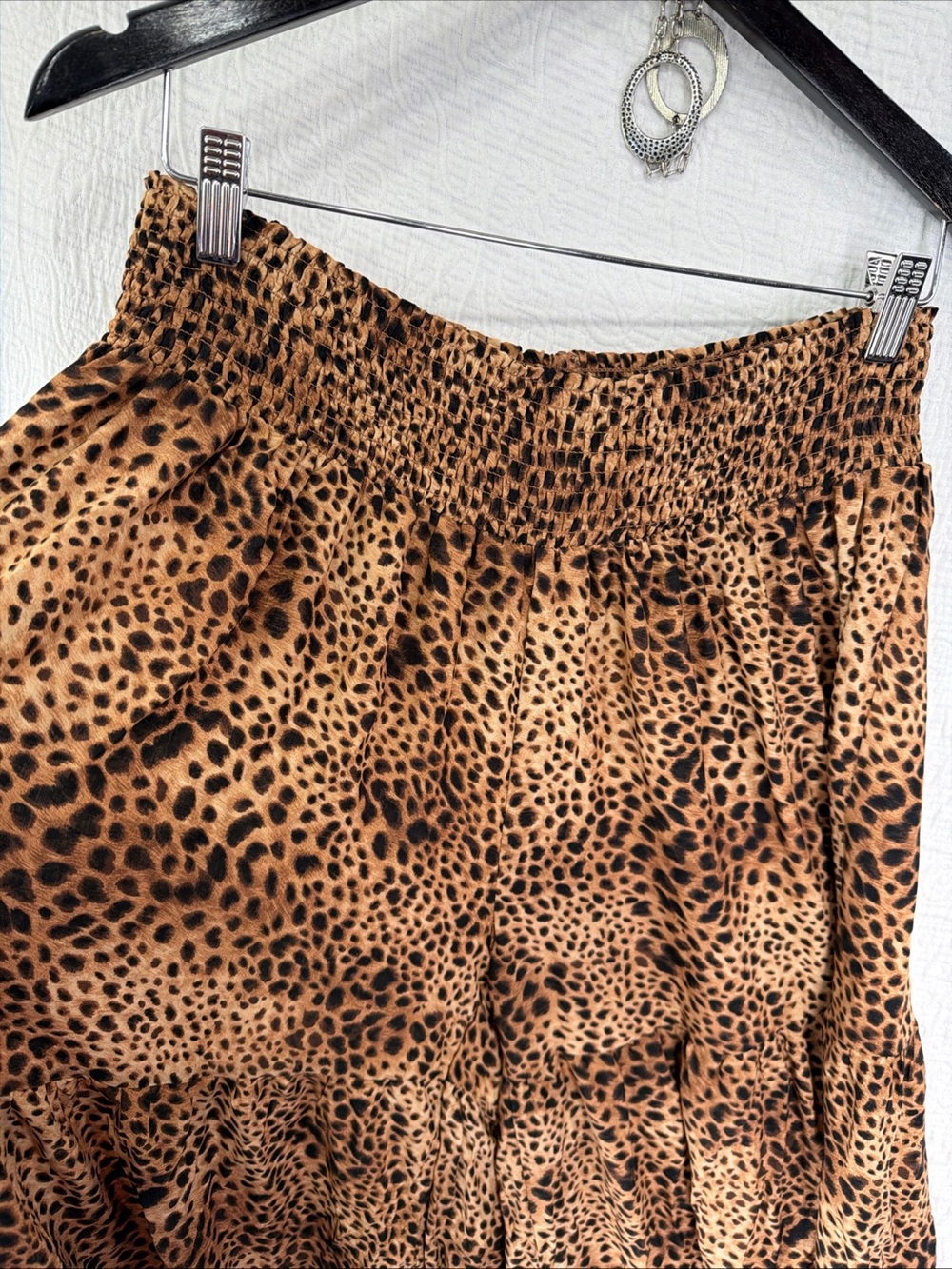 Aerie Party Pants Women Large Palazzo Leopard Print Super Wide Leg New with FLAW - Picture 7 of 16